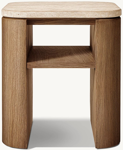 Table d'appoint carré en bois massif