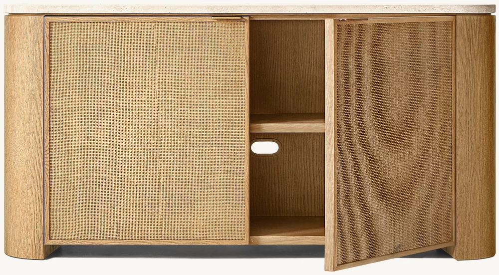 Panneau tissé buffet à 2 portes 