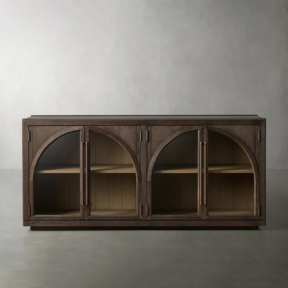 Facteur en chêne massif / armoire buffet en métal et en bois